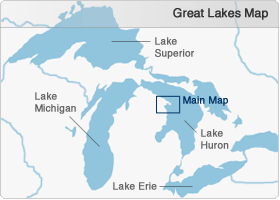 NOAA Great lakes Map
